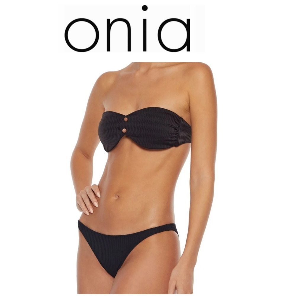 SALE NEW Onia Allegra Bandeau & Ashley Ribbed Bikini Brief